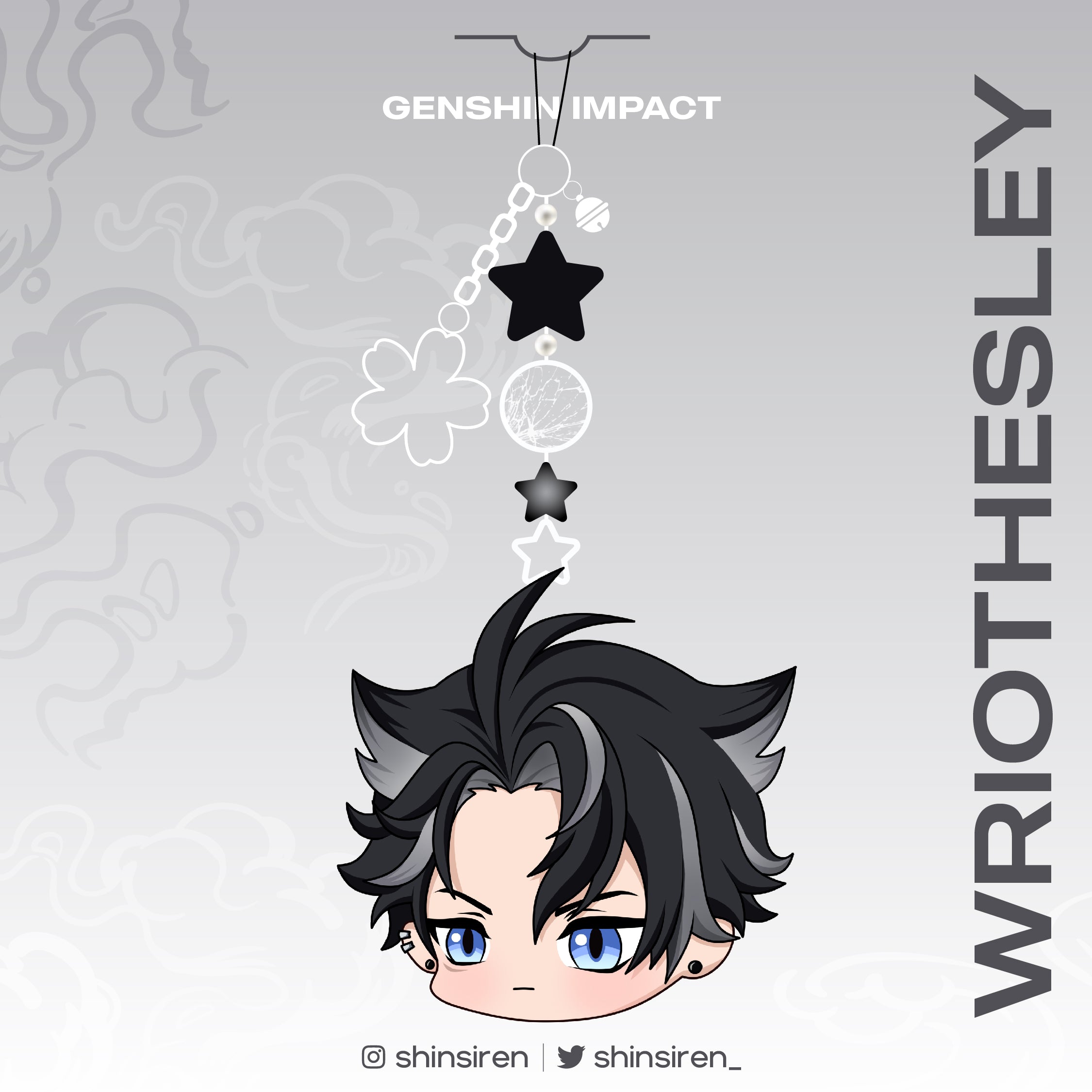 Genshin Impact - Charm Phone Strap [art by SHINSIREN]