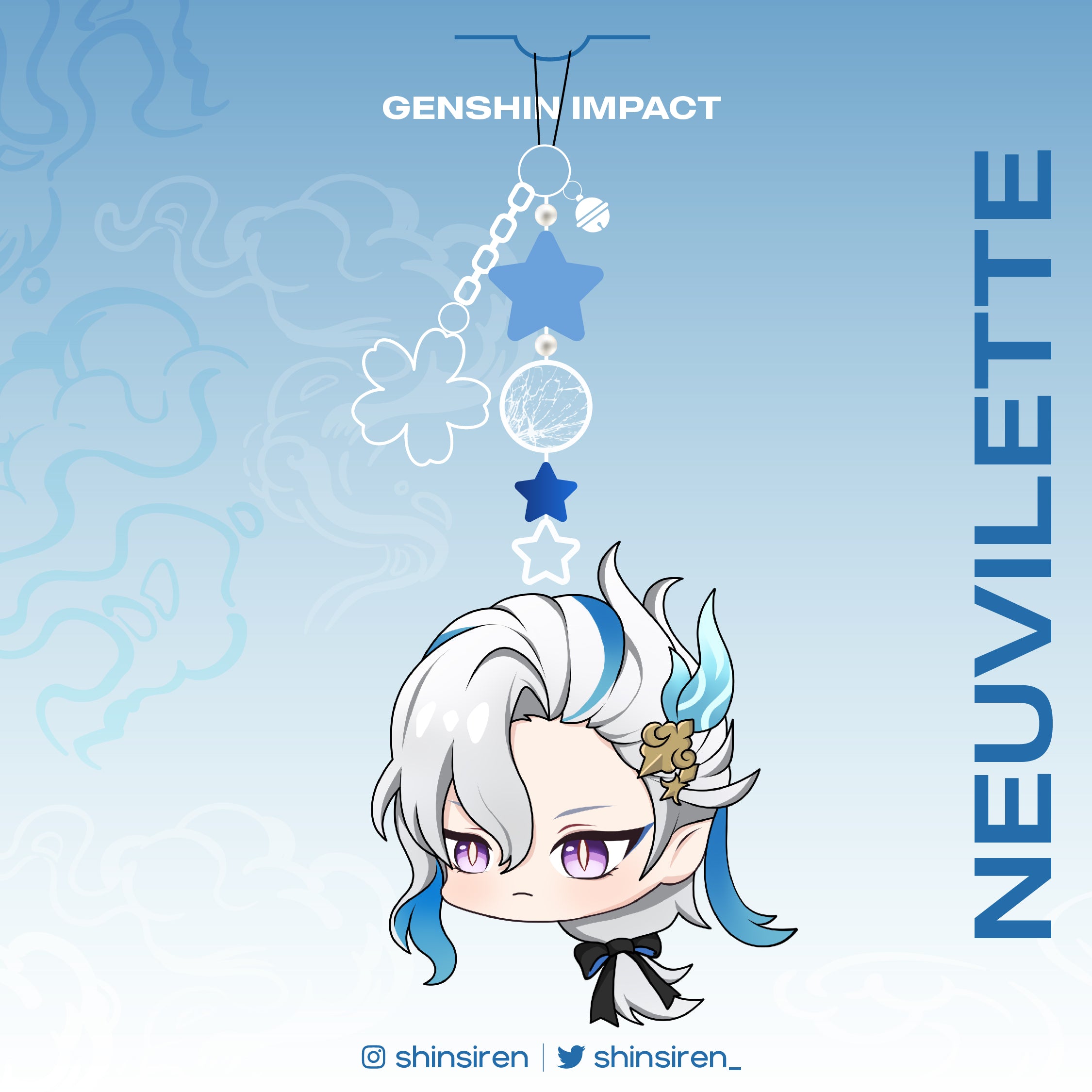 Genshin Impact - Charm Phone Strap [art by SHINSIREN]